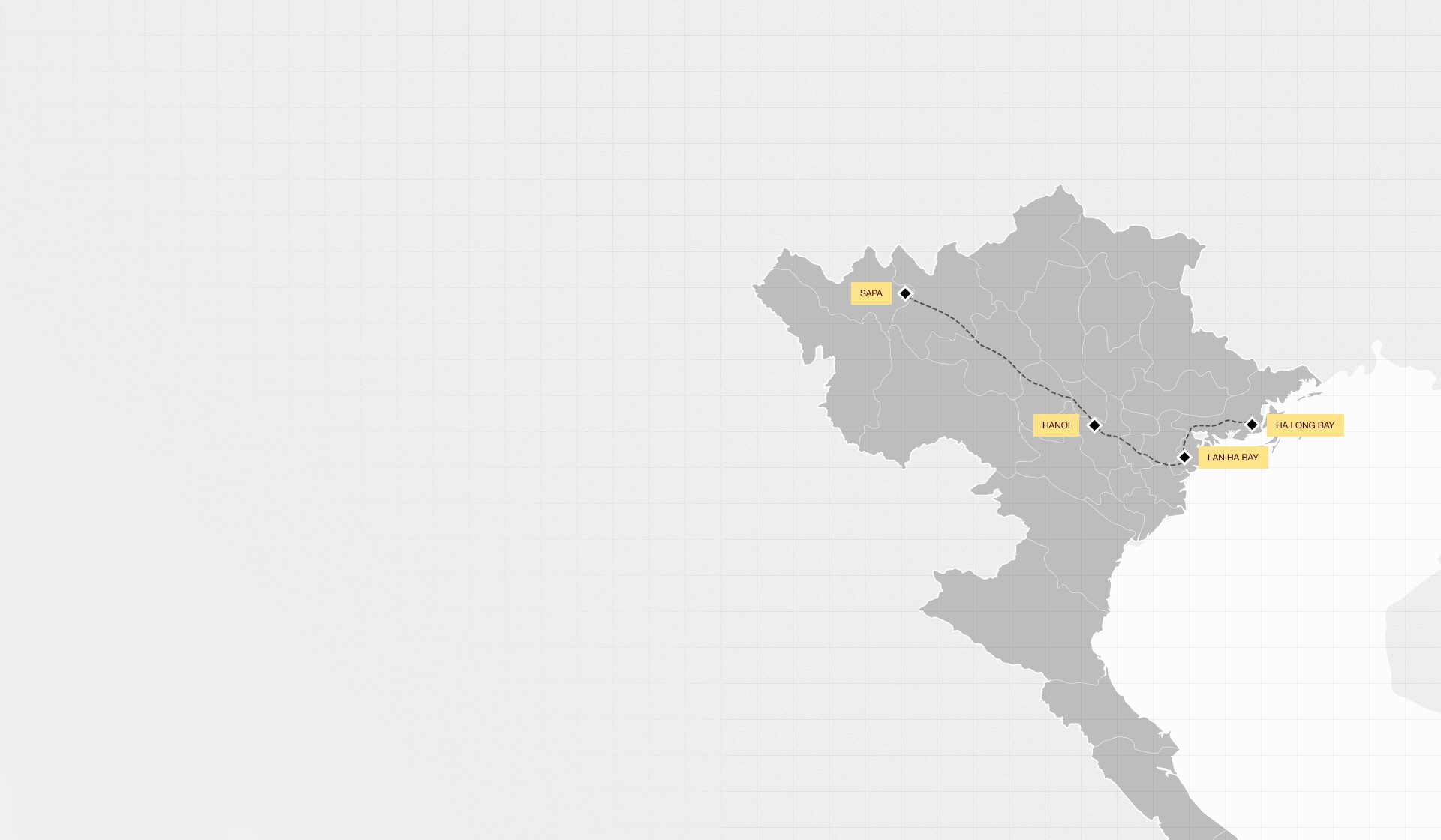 North and South Viet Nam 7 days map