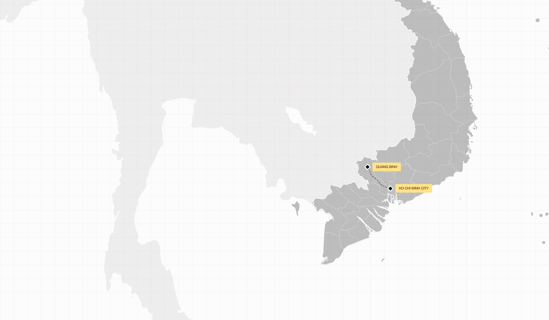 Indochine Coastline route map